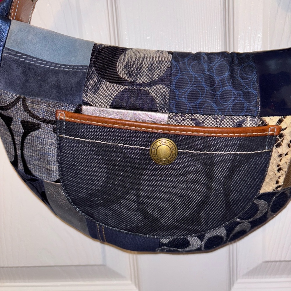 Patchwork Denim Shoulder Bag - image 6
